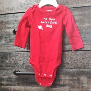 Carter's Red Valentine's Day Baby Onesie